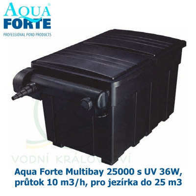 Filtrace Aqua Forte Multibay 25000 s UV 36W, průtok 10 m3/h, pro jezírka do 25 m3 