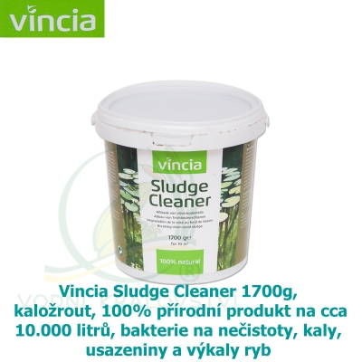 incia Sludge Cleaner 1700 g, kaložrout bakterie na 10-25 m2, 100% přírodní produkt na cca 10-25.000 litrů, bakterie na nečistoty, kaly, usazeniny a výkaly ry