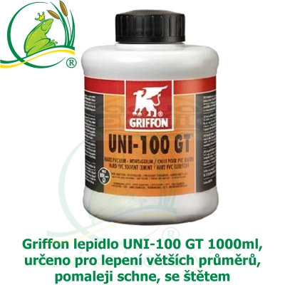 Griffon lepidlo UNI-100 GT 1000ml, určeno pro lepení větších průměrů, pomaleji schne, se štětcem