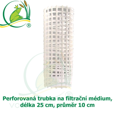 Perforovaná trubka na filtrační médium, délka 25 cm, průměr 10 cm