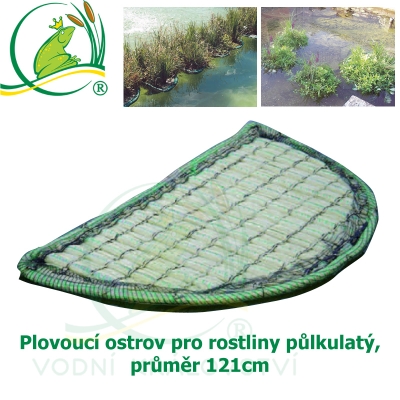 Plovoucí ostrov pro rostliny půlkulatý, průměr 121cm