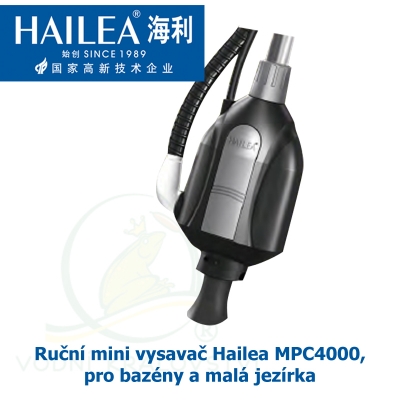 Ruční mini vysavač Hailea MPC4000, pro bazény a mini jezírka