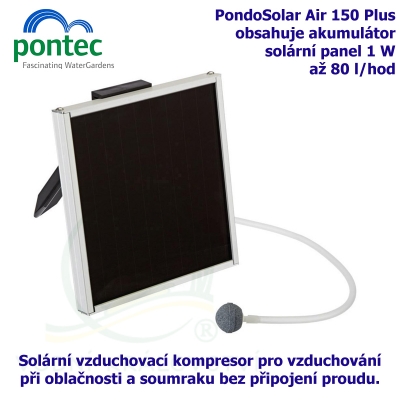 Pontec PondoSolar Air 150 Plus - Solární vzduchovací kompresor s akumulátorem