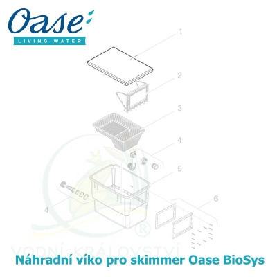 Náhradní víko pro skimmer Oase BioSys