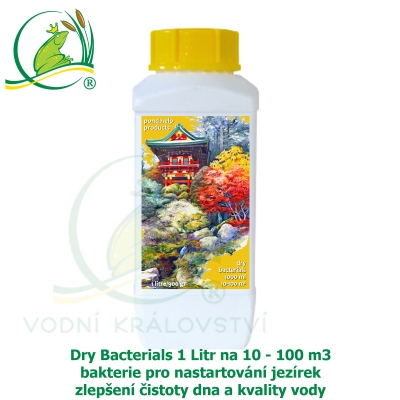 Dry Bacterials 1 litr na 10-100 m3 - bakterie pro nastartování jezírek, zlepšení čistoty dna a kvality vody