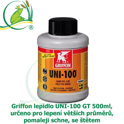 Profi Griffon lepidlo UNI-100 GT 500ml, určeno pro lepení větších průměrů, pomaleji schne, se štětcem