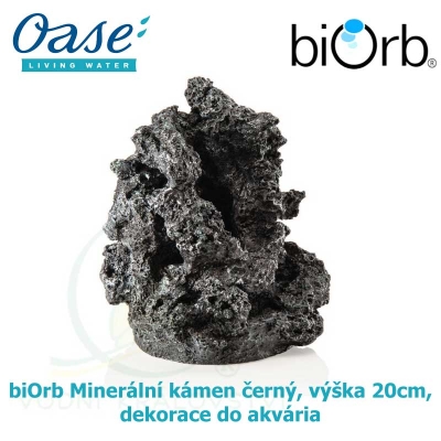 biOrb Minerální kámen černý, výška 20cm, dekorace do akvária