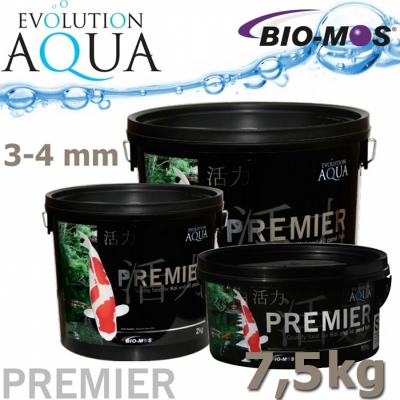 EA Premier, extra kvalitní krmivo pro malé a menší rybky, speciálně pro koi, velikost 3-4 mm, balení 7,5 kg, 20 litrů