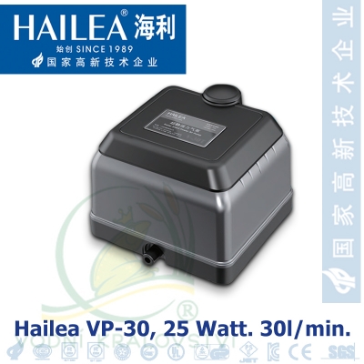 Hailea VP-30, tichý kompresor 30 litrů/min., 25 Watt