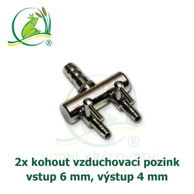 Pochromovaný kohout PLUS 4 (6) mm - 2 vývody model Y