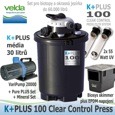 Velda K+PLUS Clear Control 100 set do 60 m3