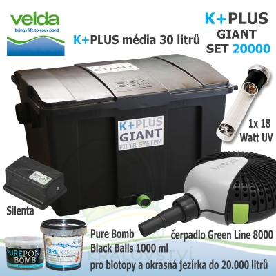 Velda K+PLUS GIANT SET 20000, sestava do 20 m3