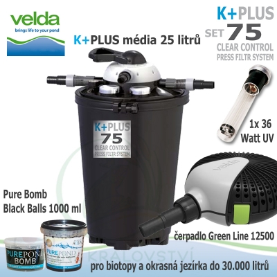 Velda K+PLUS Clear Control 75 Set, tlaková sestava do 30 m3