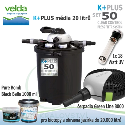 Velda K+PLUS Clear Control 50 Set, tlaková sestava do 20 m3