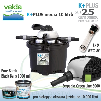 Velda K+PLUS Clear Control 25 Set, tlaková sestava do 10 m3