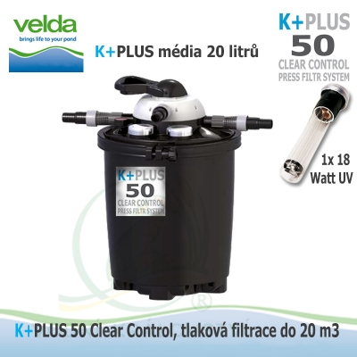 Velda K+PLUS Clear Control 50 + 18 Watt UV
