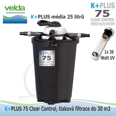 Velda K+PLUS Clear Control 75 + 36 Watt UV