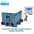 Aqua Forte drumfiltr s bílým krytem a ovládací jednotkou.